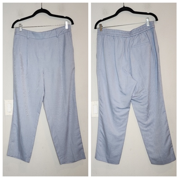 Reiss Linen Blend Pull On Trousers Pockets women's size 8 - Picture 1 of 16